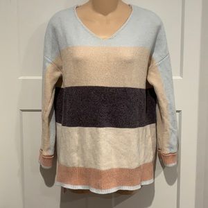 SOFT SURROUNDINGS chenille soft striped sweater Xs/S